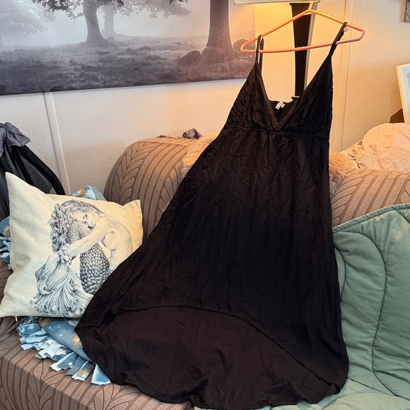 Kismet Dresses & Skirts - Kismet Black Gathered Bodice Dress